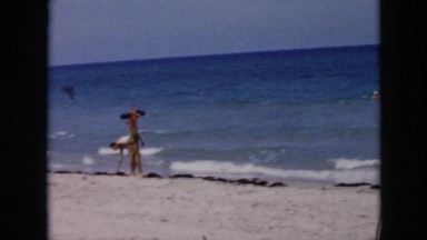 1956: a day by the ocean is all you need. summer beach and waves, CUBA