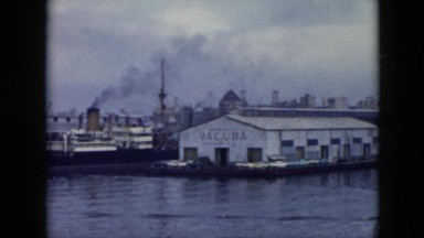 1956: steamboat overview on the lake. CUBA