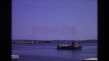 1972: Boat Floating on the Ocean in Portugal