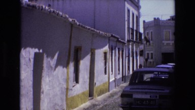 1972: cars parked alongside road building unique PORTUGAL