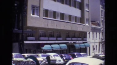 1972: car parked market area city shade PORTUGAL