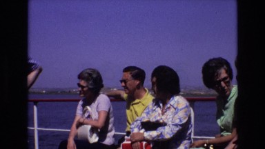 1972: Island Hopping Conversation of Families and Friends at the Boat