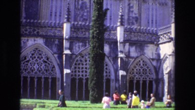 1972: Interior View of a Sunny Convent Courtyard Garden