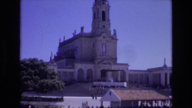 1972: A Magnificent White Church Stands Under the Blue Clear Sky