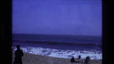 1972: people enjoying a day out by the ocean. PORTUGAL
