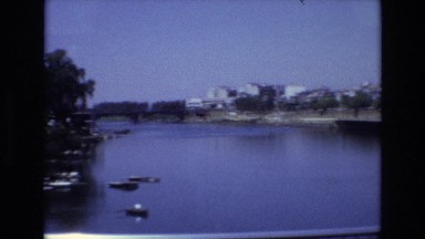 1972: three small boats floating in a lake SPAIN