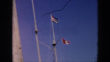 1956: tall flag pole CUBA