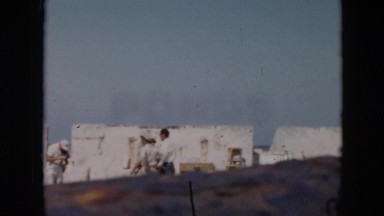 1956: construction workers are having conversation CUBA