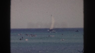 1961: sailboat in the distance. HAWAII