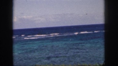 1961: view of ocean on a slightly windy day HAWAII