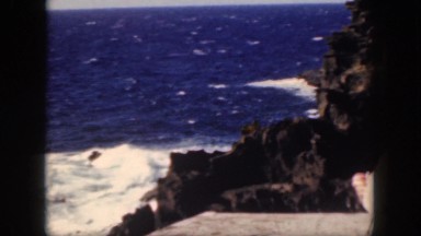 1961: view of an angry ocean. HAWAII