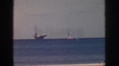1961: vast beautiful sea ship sailing amazing view clear water clear sky HAWAII