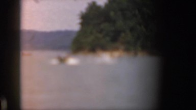 1961: skater in the water moving pulled by a speed boat MICHIGAN