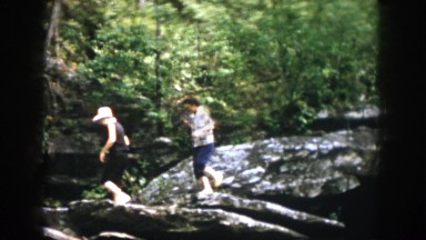 1958: three hikers walking through the woods DAYTON OHIO