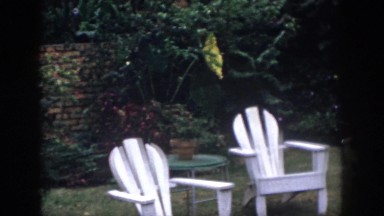 1958: garden view chairs alongside open DAYTON OHIO