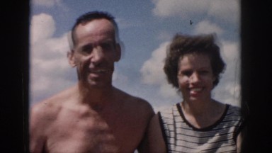 1958: man and woman on boat NEW ORLEANS LOUISIANA