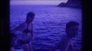 1982: swimming scene children diving off boat beautiful water scene ACAPULCO