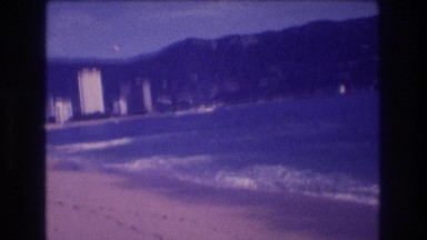 1982: watching the waves come in. ACAPULCO MEXICO