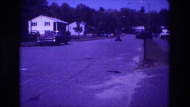 1981: Boy Driving Go-Cart Down San Diego Neighborhood Street