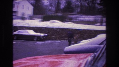 1975: video of car with people walking in background BAXTER MAINE