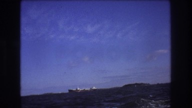 1975: riding the boat on the ocean. BOSTON