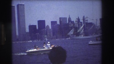 1976: boating along the new york harbor. NEW YORK CITY