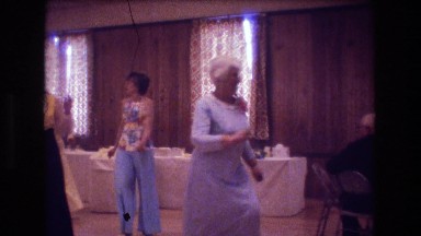 1974: adults dancing at an interior wedding. BOSTON