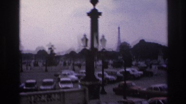 1967: cars parked viewed in a big area park like PARIS FRANCE