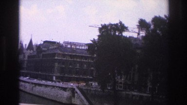 1967: beautiful view of a harbor line PARIS FRANCE