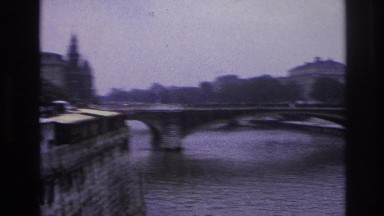 1967: nice view from a city bridge. PARIS FRANCE