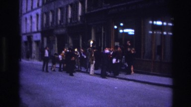1967: bunch of people are waiting for something PARIS FRANCE