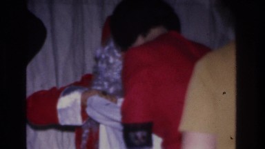 1966: a jolly visit from santa on christmas. HOBOKEN NEW JERSEY