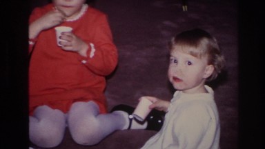 1966: cute kids indoor playing and posing for camera HOBOKEN NEW JERSEY