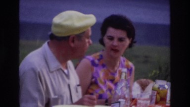 1967: Man and Woman Having Picnic Conversation Outdoors in Ottawa Canada