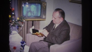 1966: Elderly Man Receives Black Wallet for Christmas Hoboken New Jersey