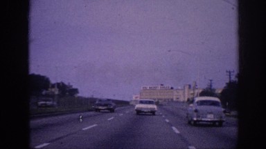 1963: vehicles heading forth through the highway in the city MEMPHIS TENNESSEE
