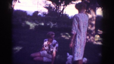 1962: group of people playing with dogs BLAINSPORT PENNSYLVANIA