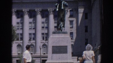 1967: people are walking during the summer on the street OKLAHOMA