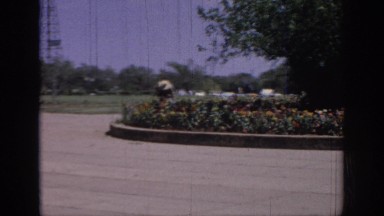 1967: gardener tends to the flowers OKLAHOMA