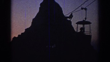 1967: chair lift moving through the darkness OKLAHOMA