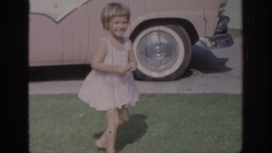 1967: little girl dancing in the front yard. OKLAHOMA