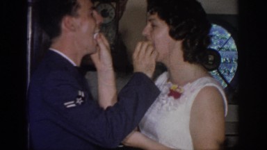 1967: couple eating cake feeding each other love seen OKLAHOMA