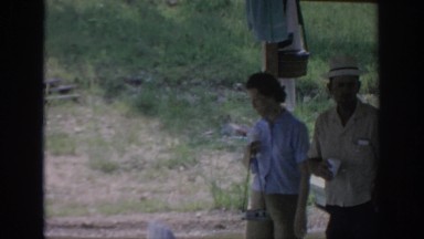 1967: older gentleman is pick pocketed by a man wearing red boxer shorts