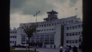 1961: Hotel-Like Building in Open Area on Busy Street Dublin Ireland