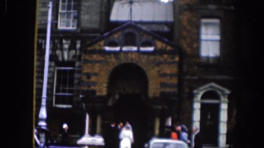 1961: Wedding Day Procession Outside Church in Dublin, Ireland