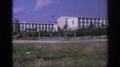 1966: Across the Street View of Two Large Apartment Complexes in Spain