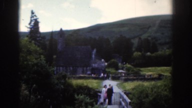 1961: Pastor Meets Future Bride and Groom Outside Wedding Chapel in Dublin