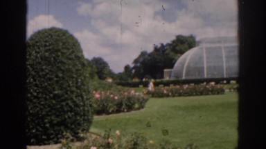1961: person walking through garden IRELAND