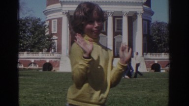 1971: strange little kid acting silly outside. RICHMOND VIRGINIA