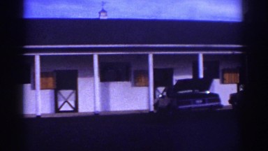 1976: view of an old fashioned motel. WATKINS GLEN NEW YORK